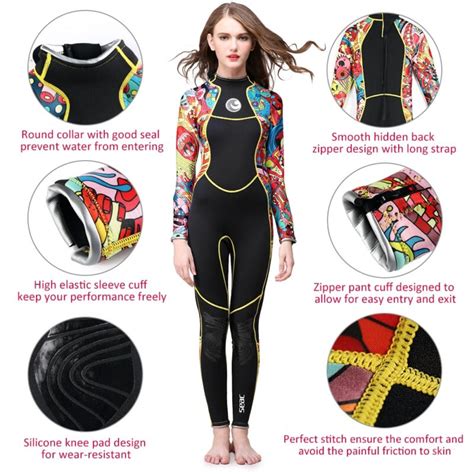 Women Mm Neoprene Wetsuit High Elasticity Color Stitching Surf Diving