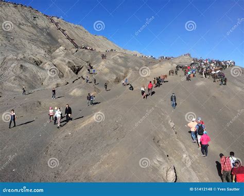 The Path Towards Mount Bromo Volcano Crater In Central Java Indonesia
