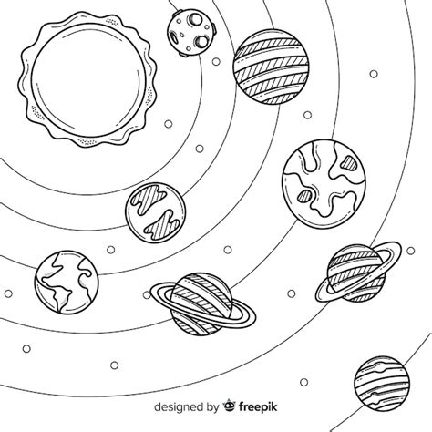 Sistema Solar Facil Dibujo