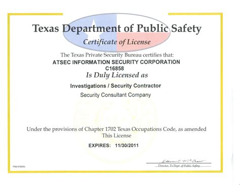 How To Get Security License In Texas Dps Texas Online Private