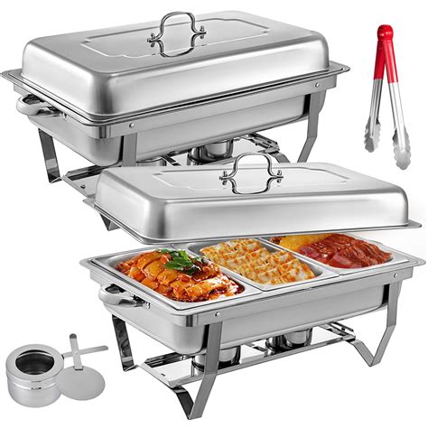 Vevor Chafing Dishes Stainless Steel 2 Packs Chafing Dish Buffet Set 8