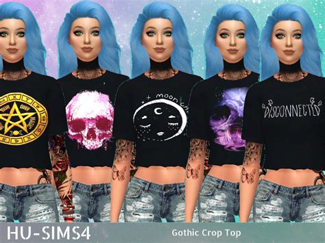 The Sims Resource Gothic Crop Top