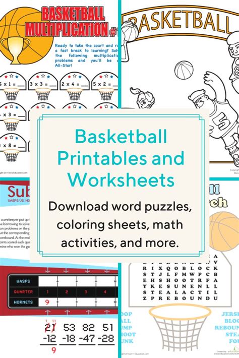 Download These Free Basketballl Themed Printables And Worksheets That