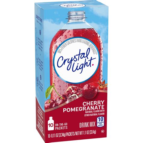 Crystal Light Cherry Pomegranate On The Go Powdered Drink Mix 10 Ct