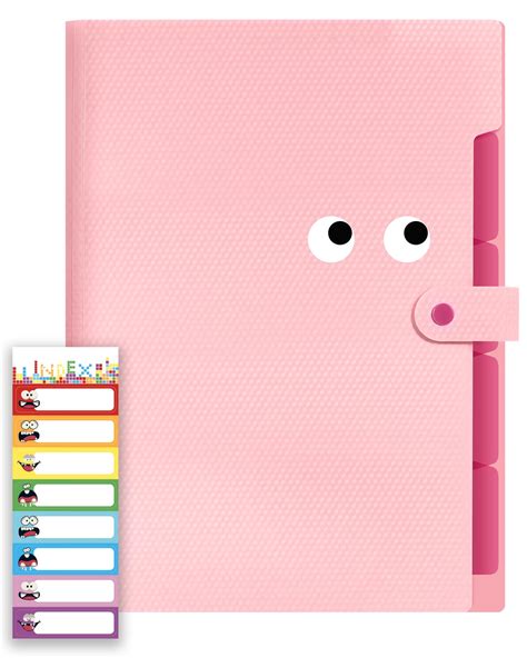 Buy Sooez Cute Folders 5 Pocket Expanding File Folder With Fun Sticky