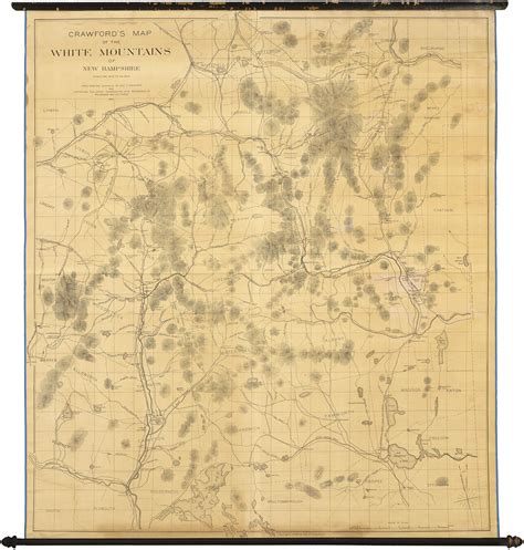 Crawfords Map Of The White Mountains Of New Hampshire