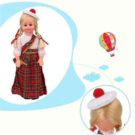 Vivid Baby Toys Ethnic Dolls Scotland Girls Clothes 95inches Cute