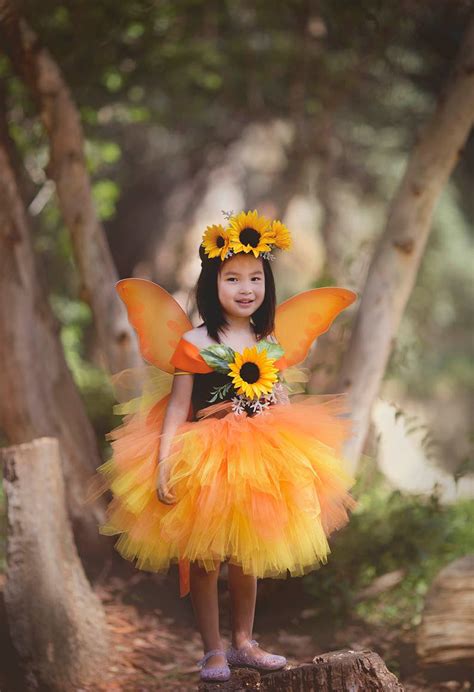 Fall Fairy Costume Sunflower Fairy Costume Girls Fairy Etsy