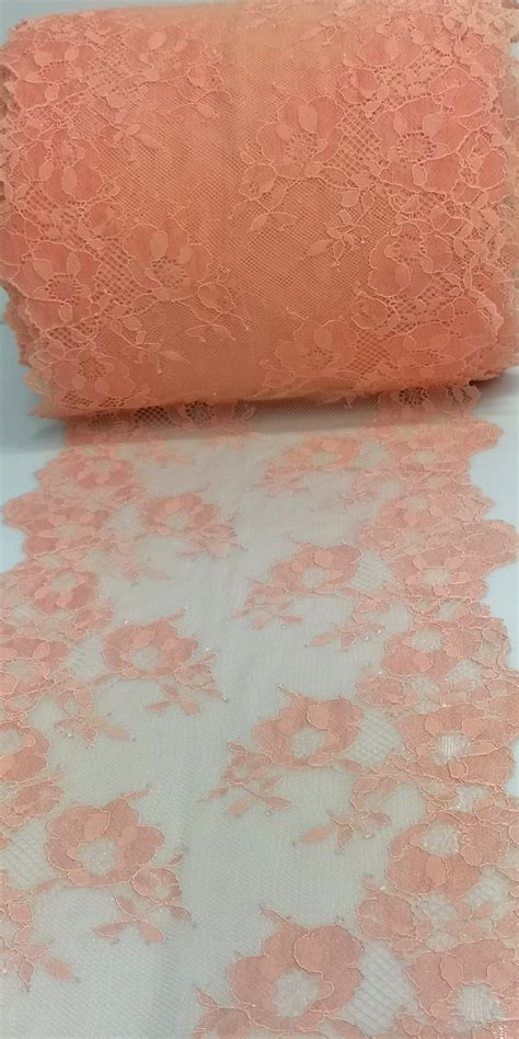 nylon lace trim passion peach fabricstore