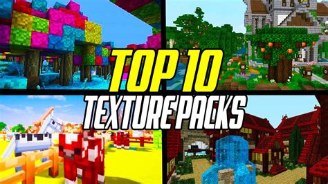 Top 10 Minecraft Texture Packs 115 Resource Packs Youtube
