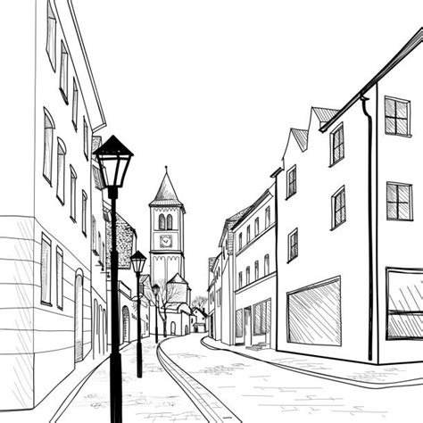 Pedestrian Alleyway Illustrations Royalty Free Vector Graphics And Clip
