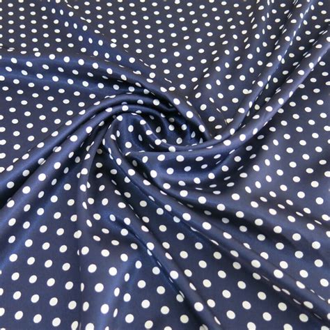 Buy Meters Black Polka Dots Fabric Sewing Imitate Silk