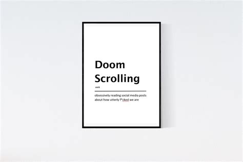 Doom Scrolling Definition Print Etsy Uk