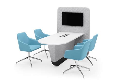 Boss Design Group The Cocoon Media Unit Can Be Used For Team Meetings
