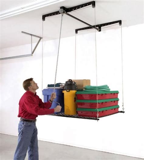 Racor Cable Lifted Pulley System Garage Storage Rack Garage Storage