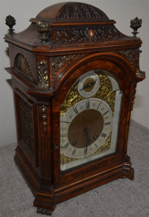 Antique Burr Walnut Lenzkirch 14 Striking Bracket Clock Antiquescouk