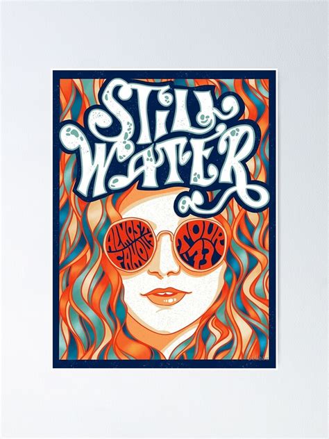 Blue Almost Famous Tour Stillwater Poster Poster By Ariel