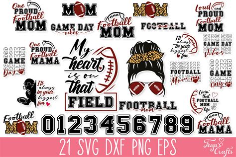 Football Mom Svg Quotes Bundle Graphic By Anastasia Feya · Creative Fabrica