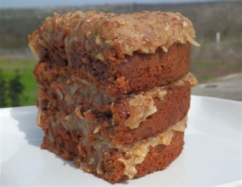 German chocolate cakes are known for being rich, indulgent cakes, so enjoy a slice with a glass of milk. Gluten Free German Chocolate Cake | Hello Gluten Free