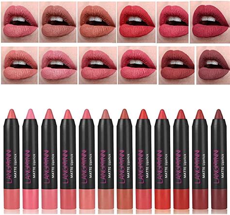 Pcs Kit Matte Colors Lipstick Kits Nutritious Velvet Matte Long Lasting Lip Stick Tint Nude