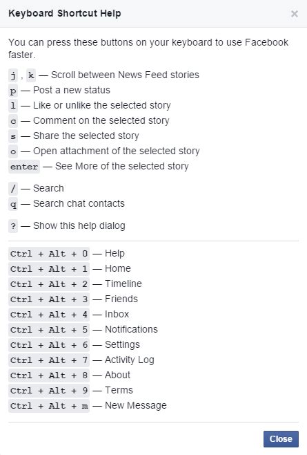 How To Use Facebook With Keyboard Shortcuts Venturebeat