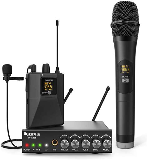 Fifine K036a Wireless Microphone System Handheld And Lapel Microphone