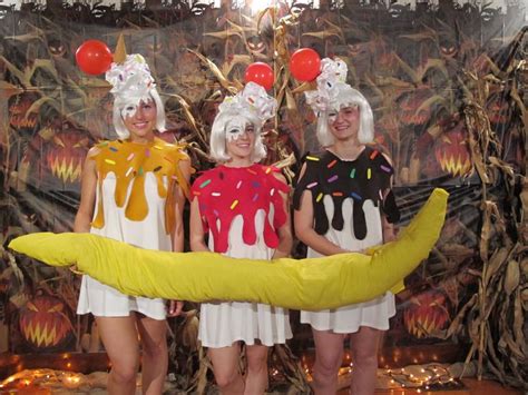 Banana Split Costume Stuffed Yellow Fabric With Fluff
