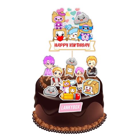 Lankybox Cake Topper Shopee Malaysia