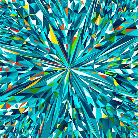 Vibrant Angular Multicoloured Abstract Pattern Illustration Stock