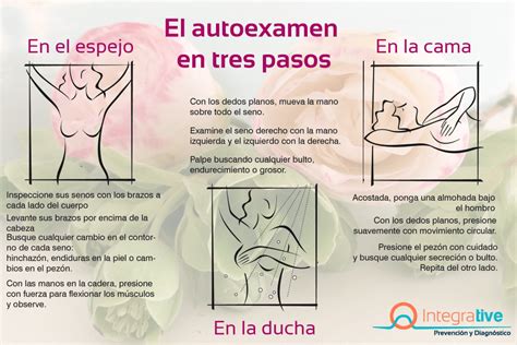 Infográfico El Autoexamen De Mama En Tres Pasos Integrative