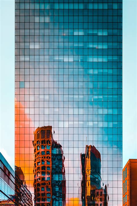 Building Architecture Reflection Urban Sunset City Portrait