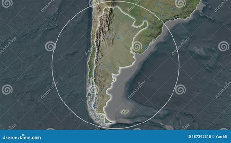 Argentina Satellite Circled Stock Illustration Illustration Of