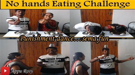 No Hands Eating Challenge With My Husband Eating Challenge