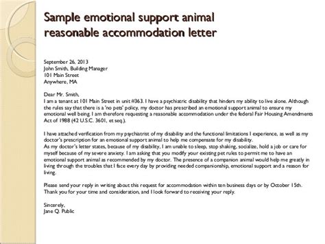 The individual reviewing your letter could be reviewing thousands of letters for loads of different jobs. Emotional Service Dog Letter - anxiety