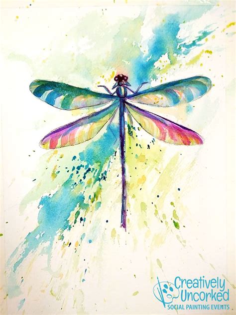 Dragonfly In Watercolor 632020 Creatively Uncorked Watercolor