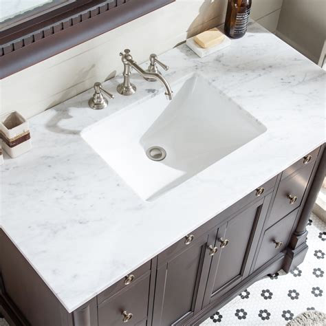 White Carrara Marble Countertops Bathroom Countertops Ideas