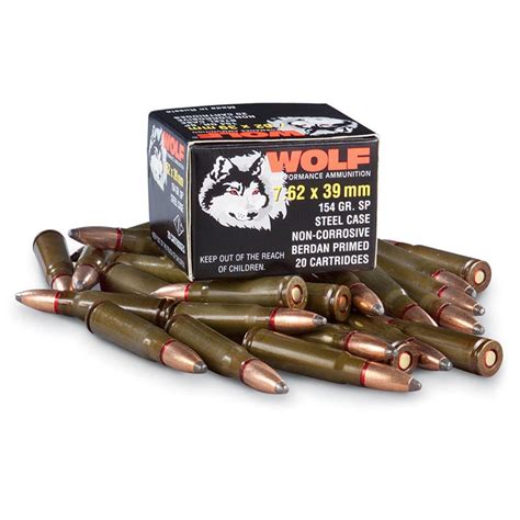 Wolf 762x39mm Soft Point 154 Grain 20 Rounds 714628 762x39mm
