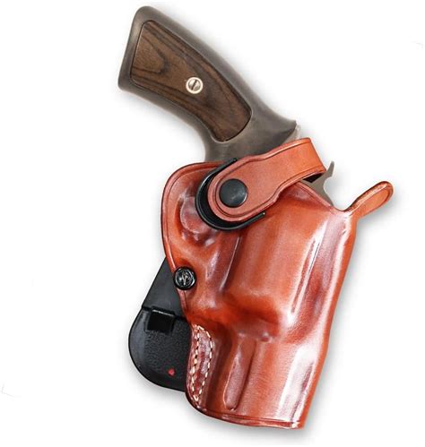 Masc Leather Paddle Owb Revolver Holster With Retention