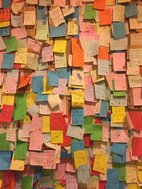Sticky Notes Wall Vision Board Mood Board Every Last Word Post It