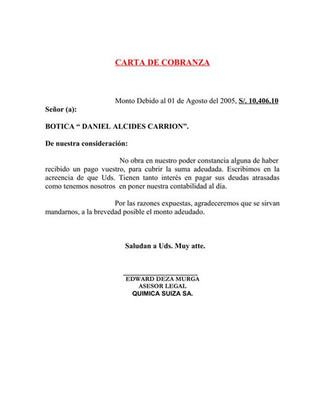 Carta De Cobro Amistosa Para Descargar Word Gratis Vrogue