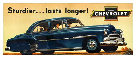 1951 Chevrolet Vintage Automobile Poster Art — Museum Outlets