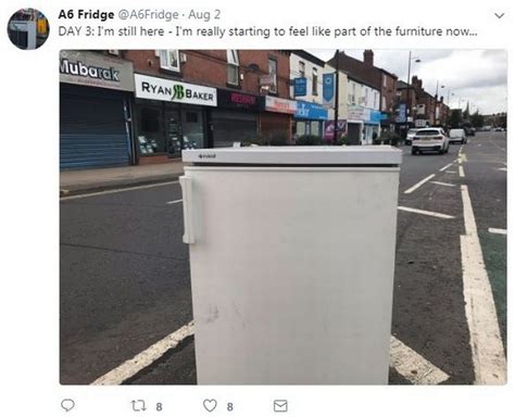 A Fridge Dumped In The Road Has A Twitter Account Because It S 2017 And Nothing Makes Sense