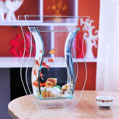Clear Glass Vase Fish Tank Aquarium Planter Terrarium Container Home
