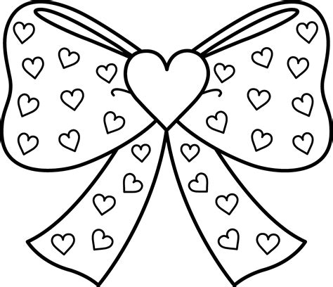 Cute Bow Coloring Pages
