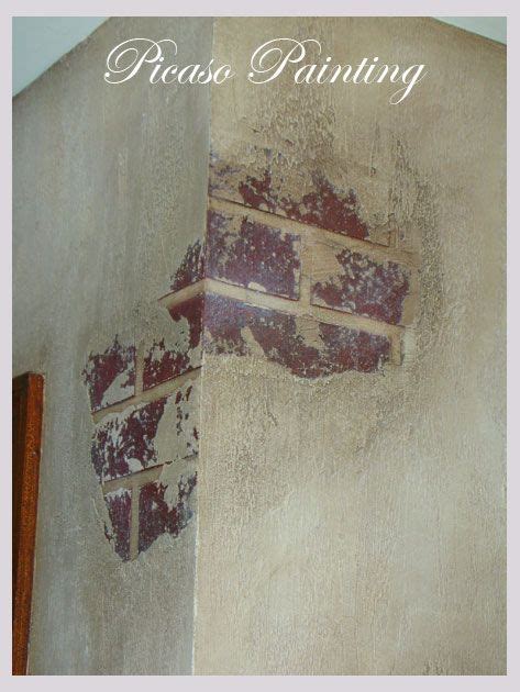 Fab Example Of Faux Breakaway Plaster Exposed Brick Using Joint Compound