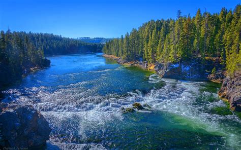 Yellowstone River In Yellowstone National Park In United States