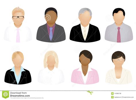Business People Icons Vector Royalty Free Stock Photos