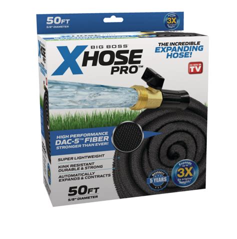 Xhose Pro Dac 5 Fiber Lightweight Expandable Garden Water Hose 58 In
