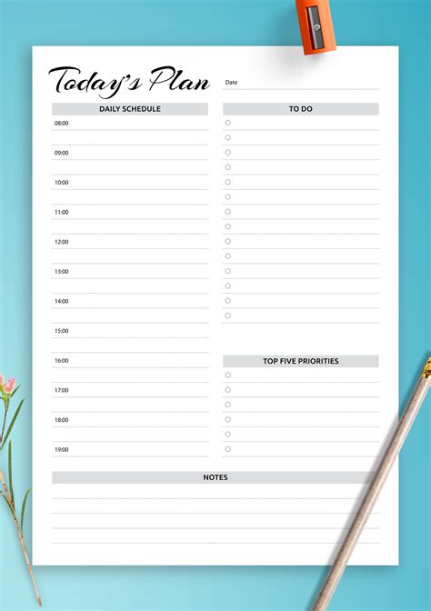 47 Printable Daily Planner Templates Free In Wordexcelpdf Free Daily