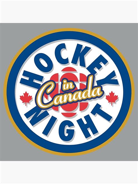 Amazing Hockey Night In Canada Logo Design Poster By Herdianca
